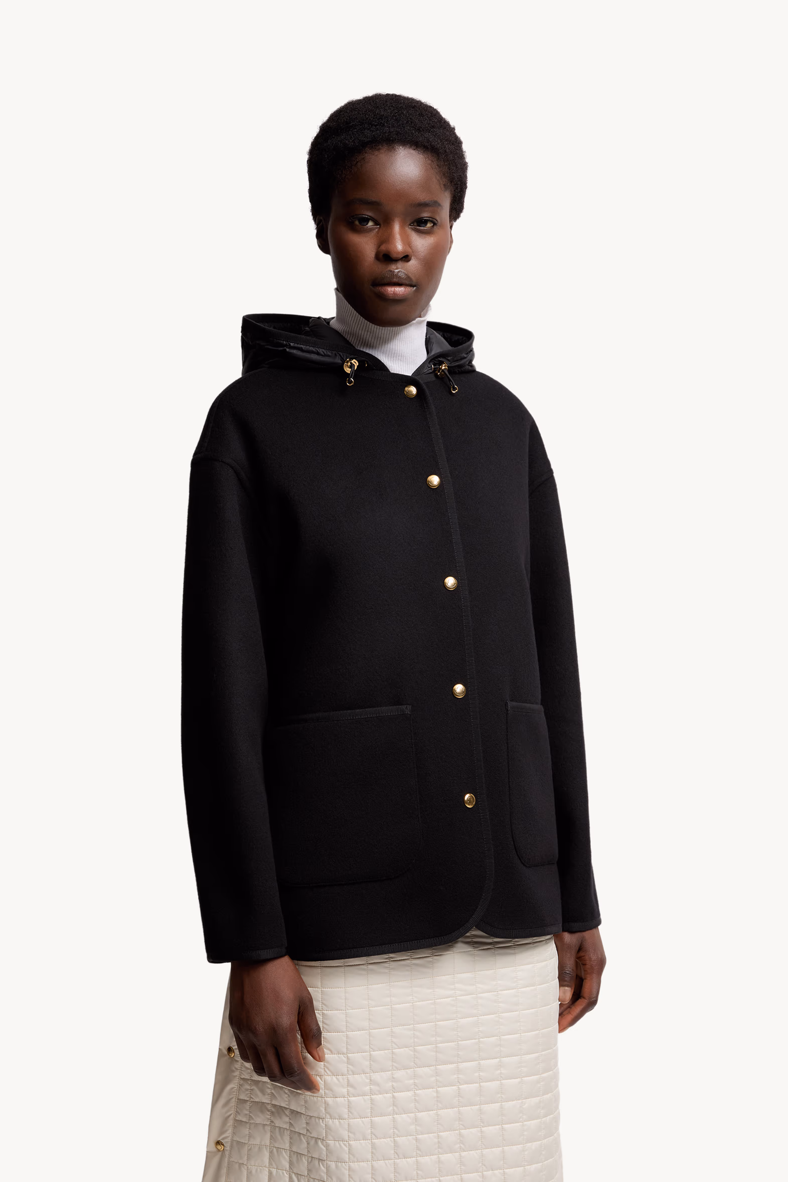 Doudoune courte 3-en-1 en laine et cachemire Reposse Femmes Noir Moncler 3